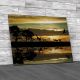 African Animal Sunset Canvas Print Large Picture Wall Art