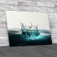 Water Droplet Splash Canvas Print Large Picture Wall Art