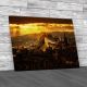 Edinburgh Castle Caught In The Sun Canvas Print Large Picture Wall Art