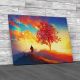 Autumn Landscape With Alone Tree Canvas Print Large Picture Wall Art