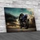 Motorcycle Under Sky With Clouds Canvas Print Large Picture Wall Art