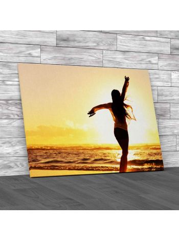 Jump For Joy Sunset Canvas Print Large Picture Wall Art