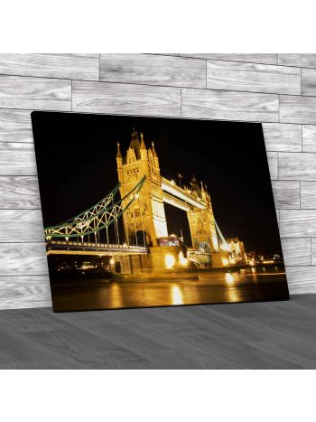 London Bridge At Night Canvas Print Large Picture Wall Art