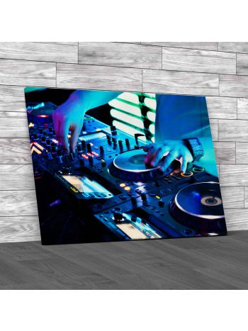 Music DJ Mixing Canvas Print Large Picture Wall Art