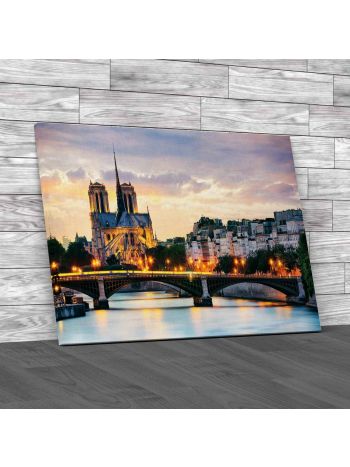 Notre Dame De Paris France Canvas Print Large Picture Wall Art