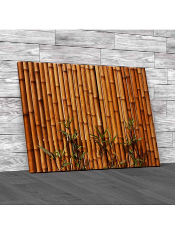 Bamboo Fence Canvas Print Large Picture Wall Art