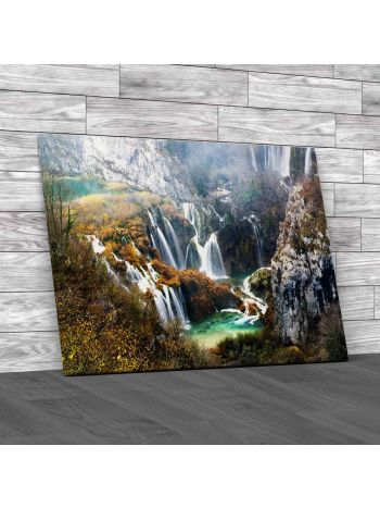 Plitvice Lakes National Park Croatia Canvas Print Large Picture Wall Art