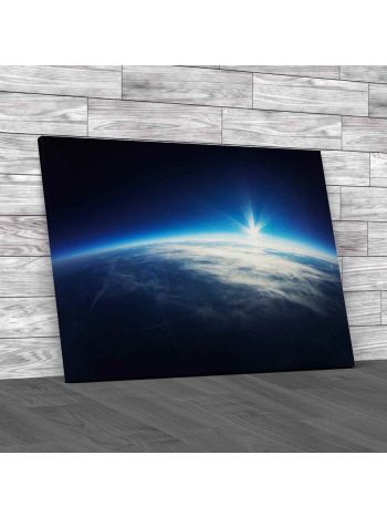 Earth From 12Miles Above Ground Canvas Print Large Picture Wall Art