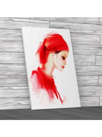 Fashion Painted Woman Canvas Print Large Picture Wall Art