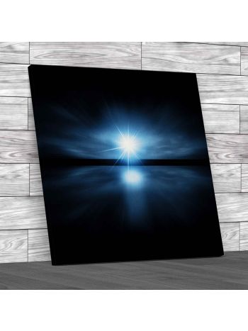 Calm Abstract Sunset Square Canvas Print Large Picture Wall Art